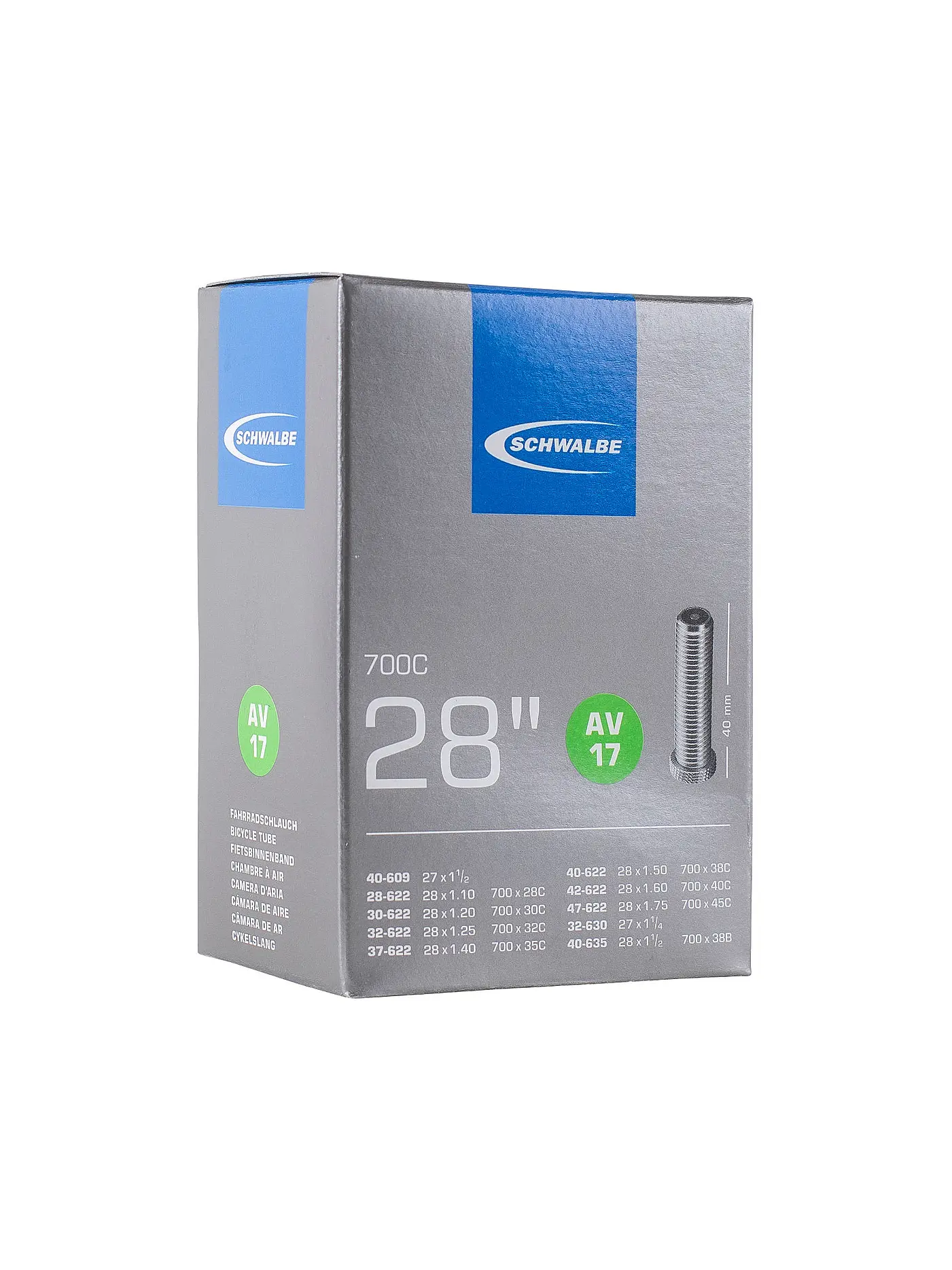 SCHWALBE | Fahrradschlauch Nr.17 AV40 (28"/700C) | 
